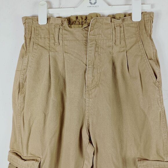 Forever 21 Cargo Pants Womens L Khaki High Rise Y2K Parachute Streetwear - Picture 2 of 11